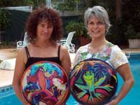 Liza paints art in Dunedin, Florida