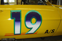 Liza the race car lettering ace!